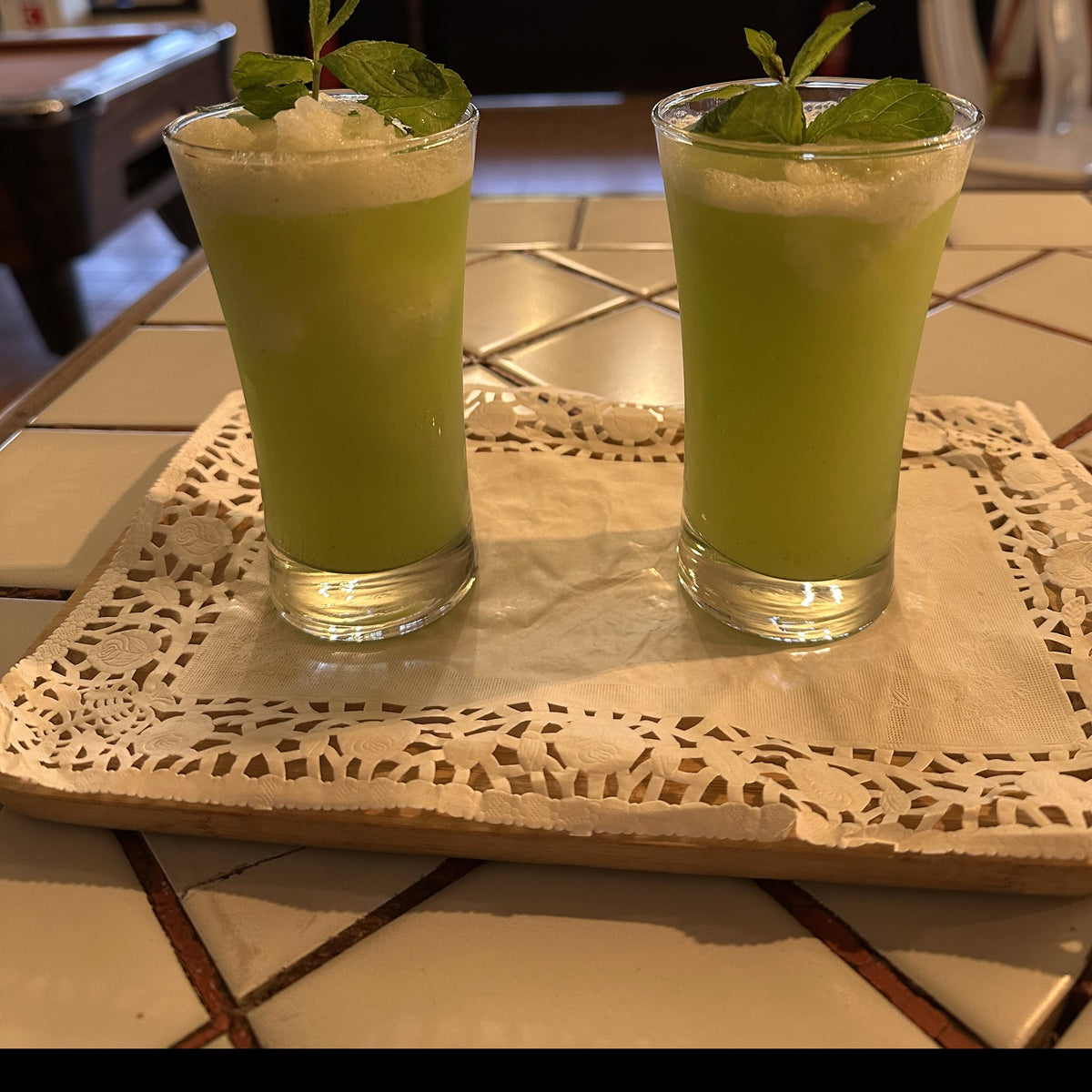 Lime & Mint Juice — served at the Club