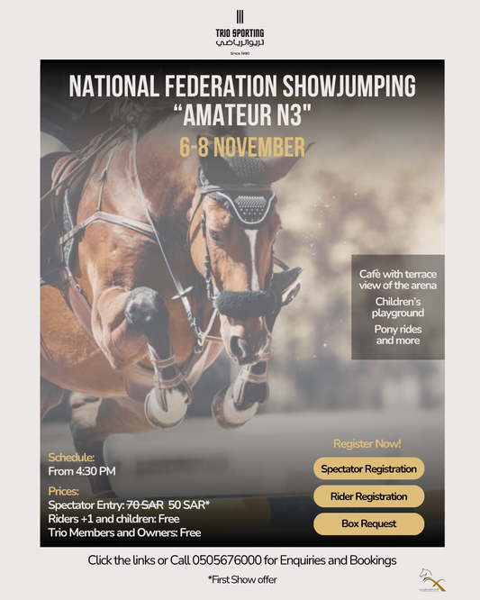 National Federation Showjumping "Amateur N3" Spectator Pass