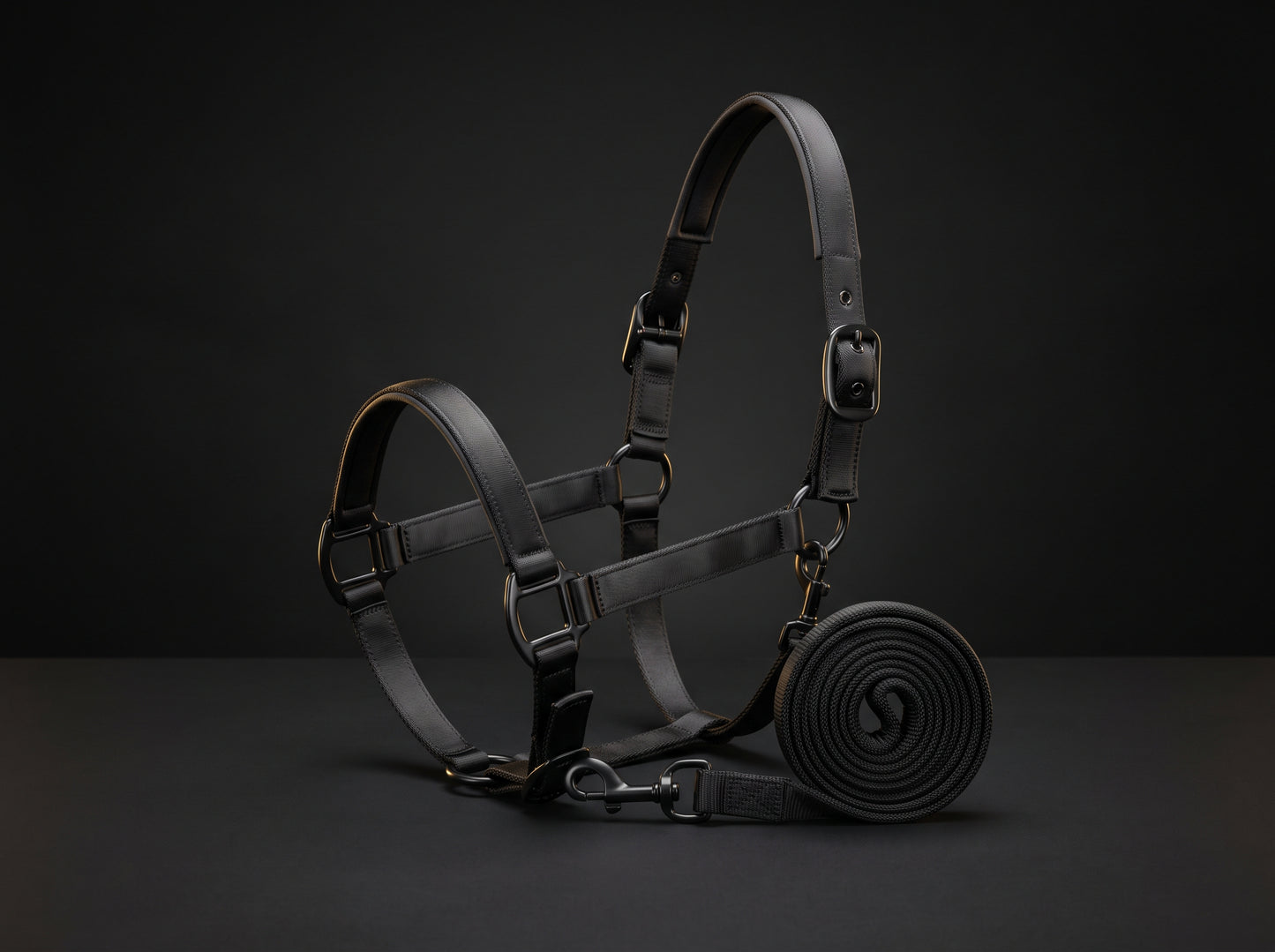 Perlon Halter Satin — Black (Full)